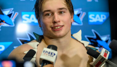 San Jose Sharks forward Macklin Celebrini