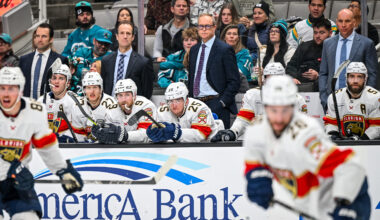 Florida Panthers head coach Paul Maurice against the San Jose Sharks