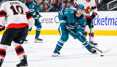 San Jose Sharks forward William Eklund