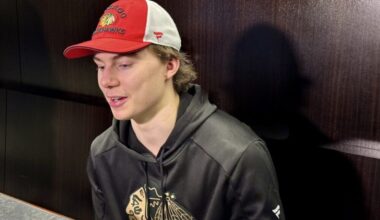 Connor Bedard #98, of the Chicago Blackhawks