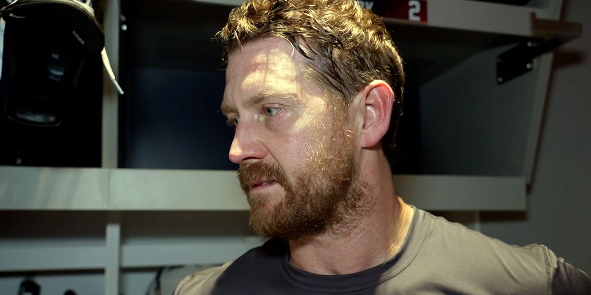 Florida Panthers defenseman Jeff Petry lacing up his skates for 1,000th NHL game