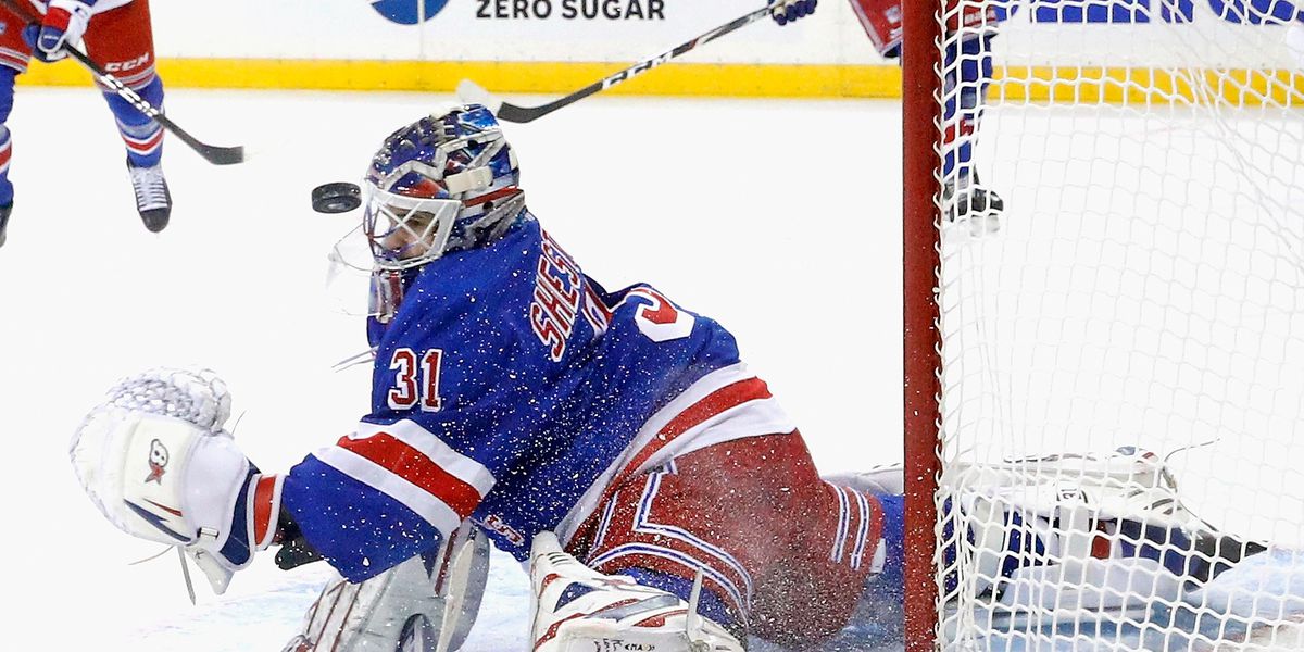 Igor Shesterkin in net for the New York Rangers