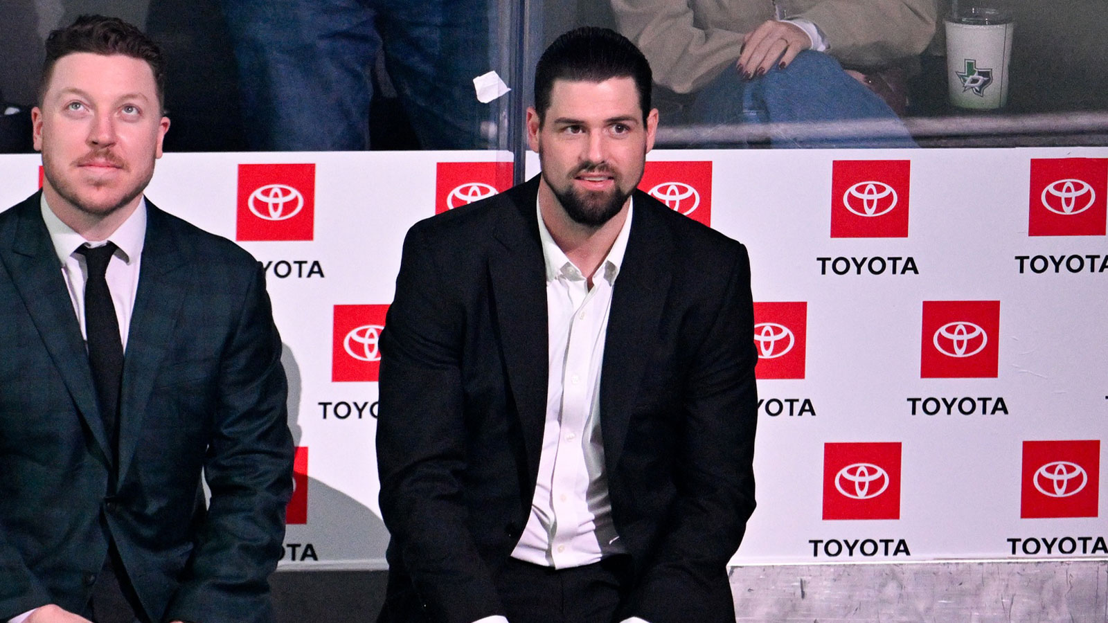 Dallas Stars defenseman Thomas Harley (55) shoots the puck in the Edmonton Oilers zone during the second period at the American Airlines Center.
