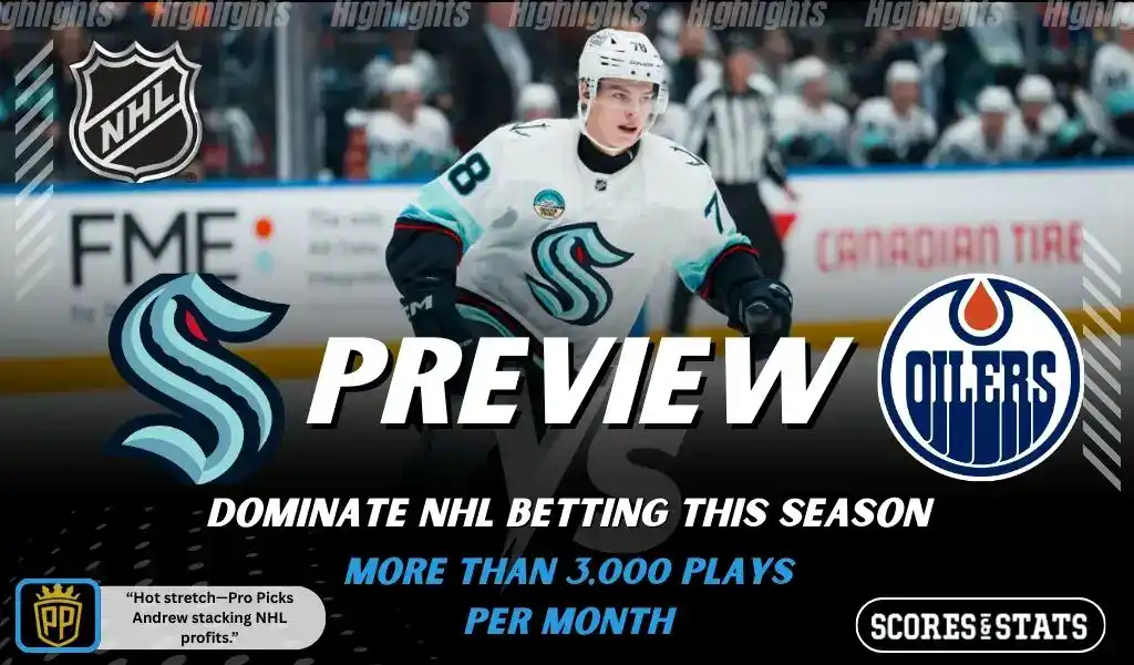 Seattle Kraken vs Edmonton Oilers preview graphic showing NHL matchup promotion for November 29 2025.