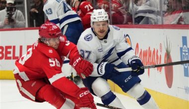 Gourde powers Lightning past Red Wings 6-3