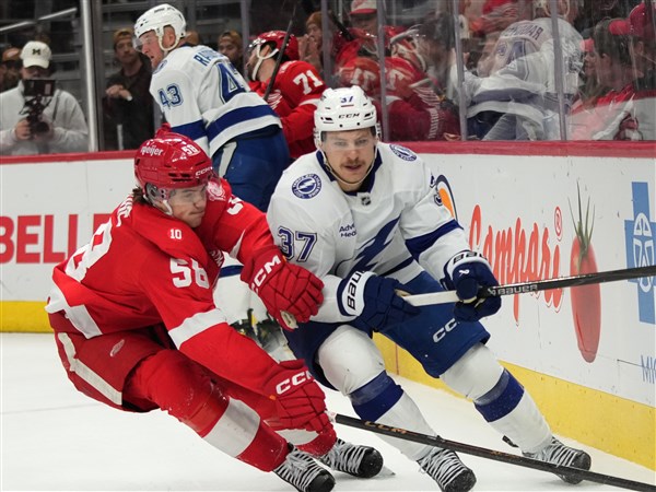 Gourde powers Lightning past Red Wings 6-3