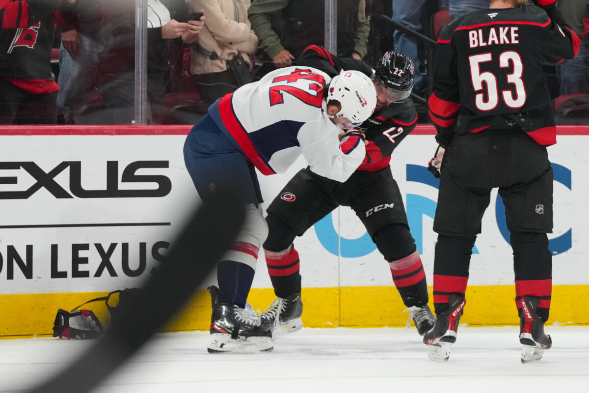 Logan Stankoven Carolina Hurricanes Martin Fehervary Washington Capitals