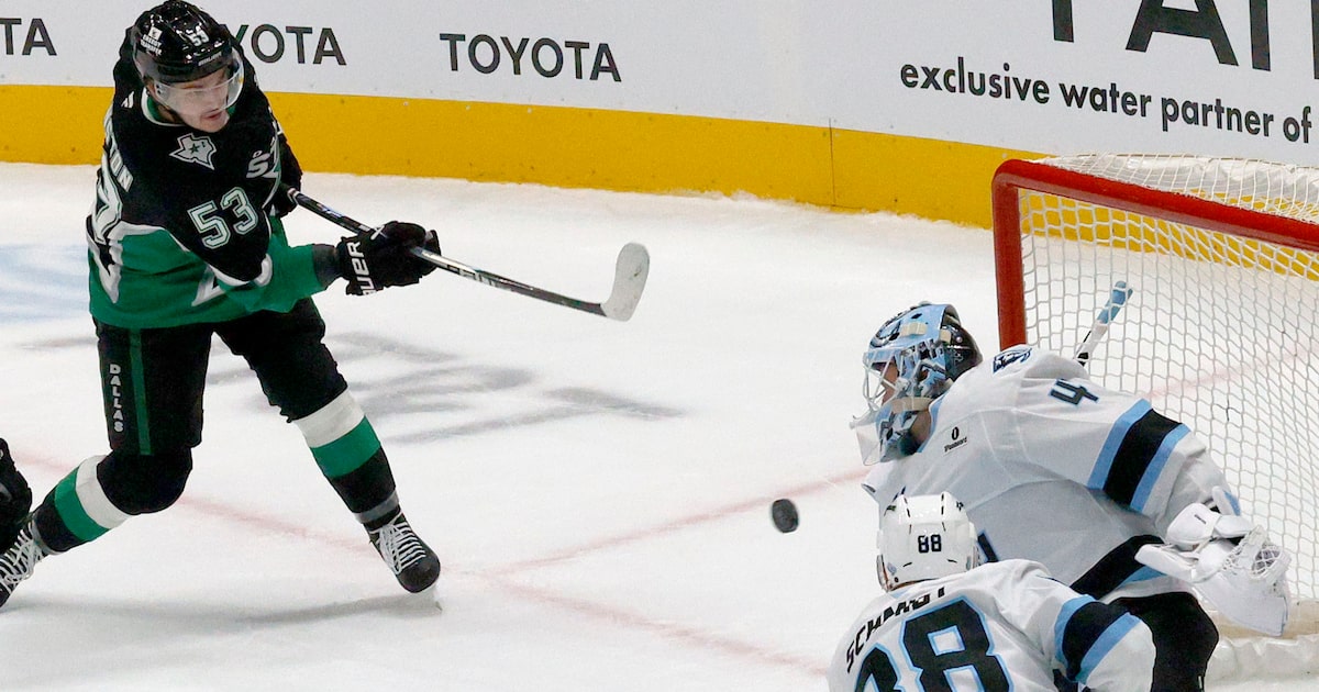 Wyatt Johnston’s 10th power play goal the difference as Stars rally to beat Mammoth