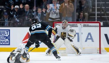 Cooley scores 4 straight goals in 5-point night in Mammoth's 5-1 win over Golden Knights