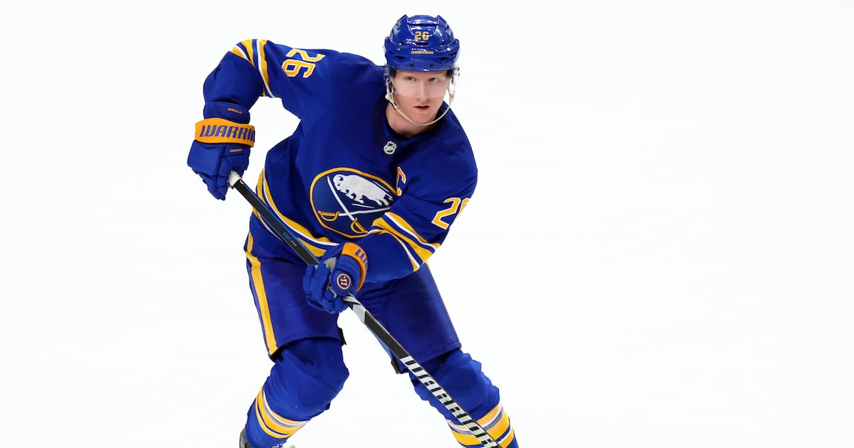 Rasmus Dahlin rejoins Buffalo Sabres after visiting his recuperating fiancee in Sweden