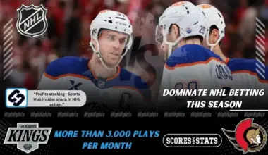 Edmonton Oilers and Dallas Stars players featured in a matchup graphic promoting NHL picks and predictions for November 25, 2025, with ScoresAndStats branding