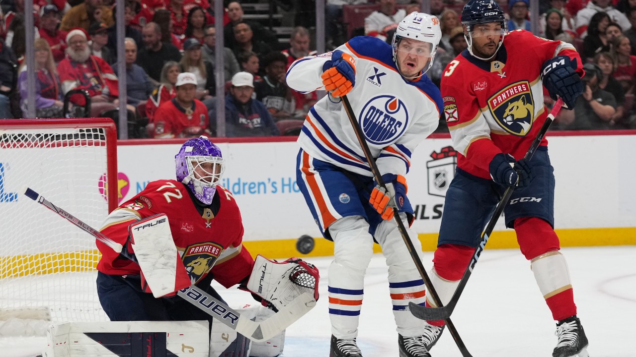 Oilers snap three-game skid with victory over Panthers in Cup rematch