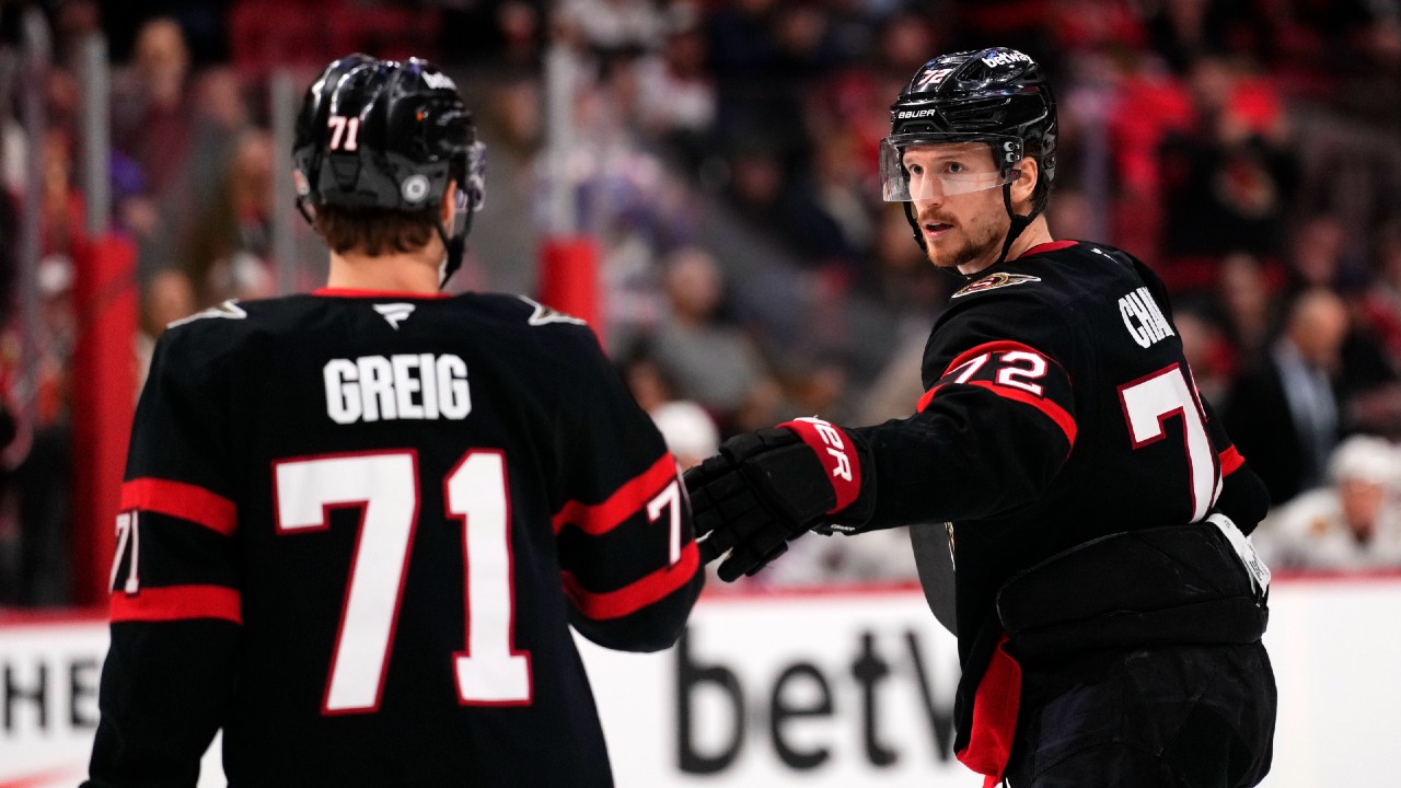 Senators' Thomas Chabot, Ridly Greig out against Kings