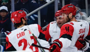Jordan Staal scores twice as Carolina Hurricanes defeat Connor Hellebuyck-less Winnipeg Jets