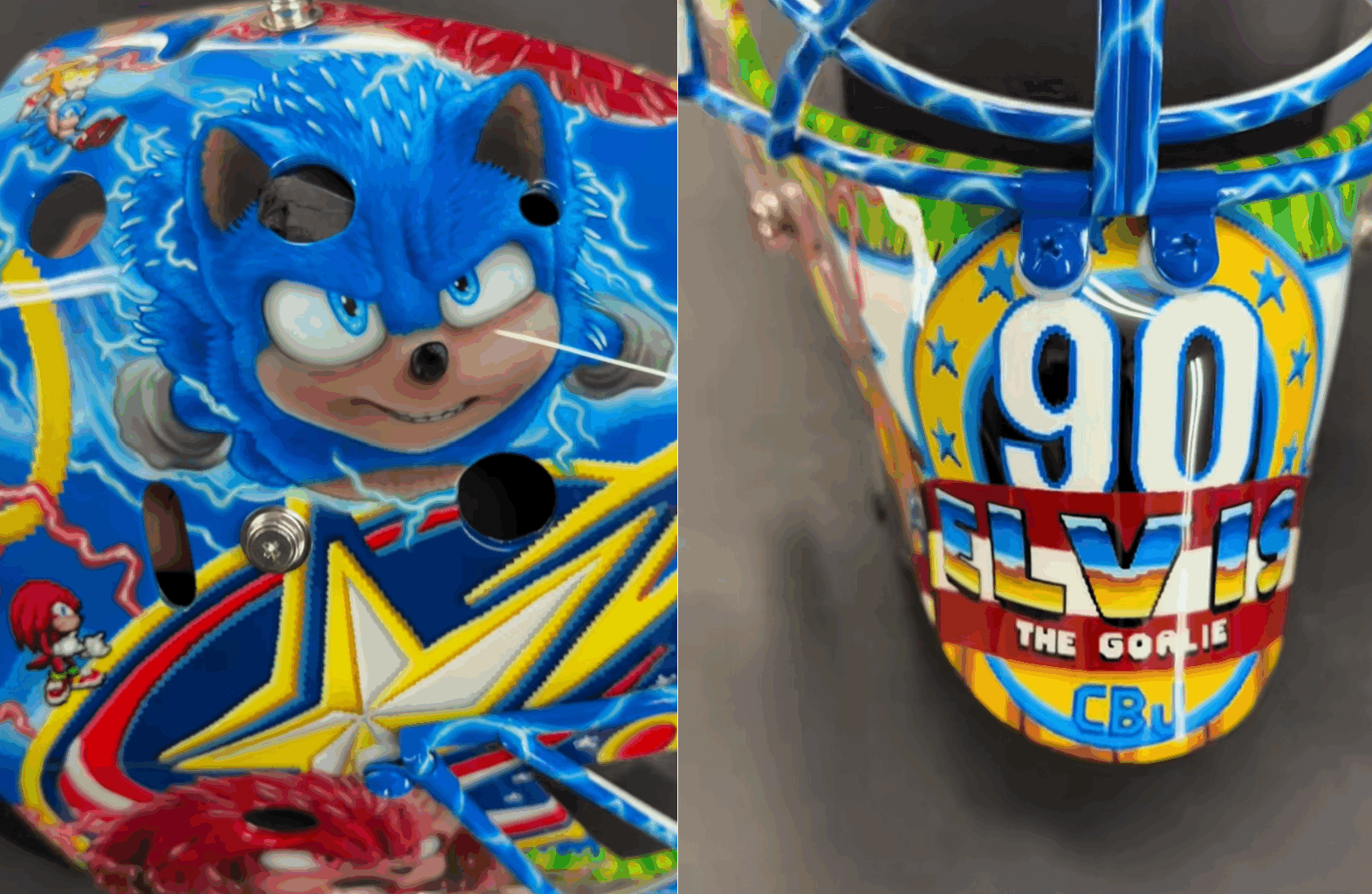Sonic The Hedgehog Makes His NHL Debut—On Columbus Blue Jackets Goalie's Hockey Mask