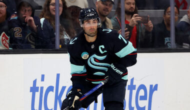 Seattle Kraken captain Jordan Eberle...
