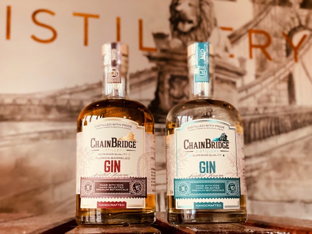 ChainBridge Distillery in Oakland Park won the Best Craft Gin title in the USA Today 10Best awards, announced in October. (ChainBridge Distillery/Courtesy).