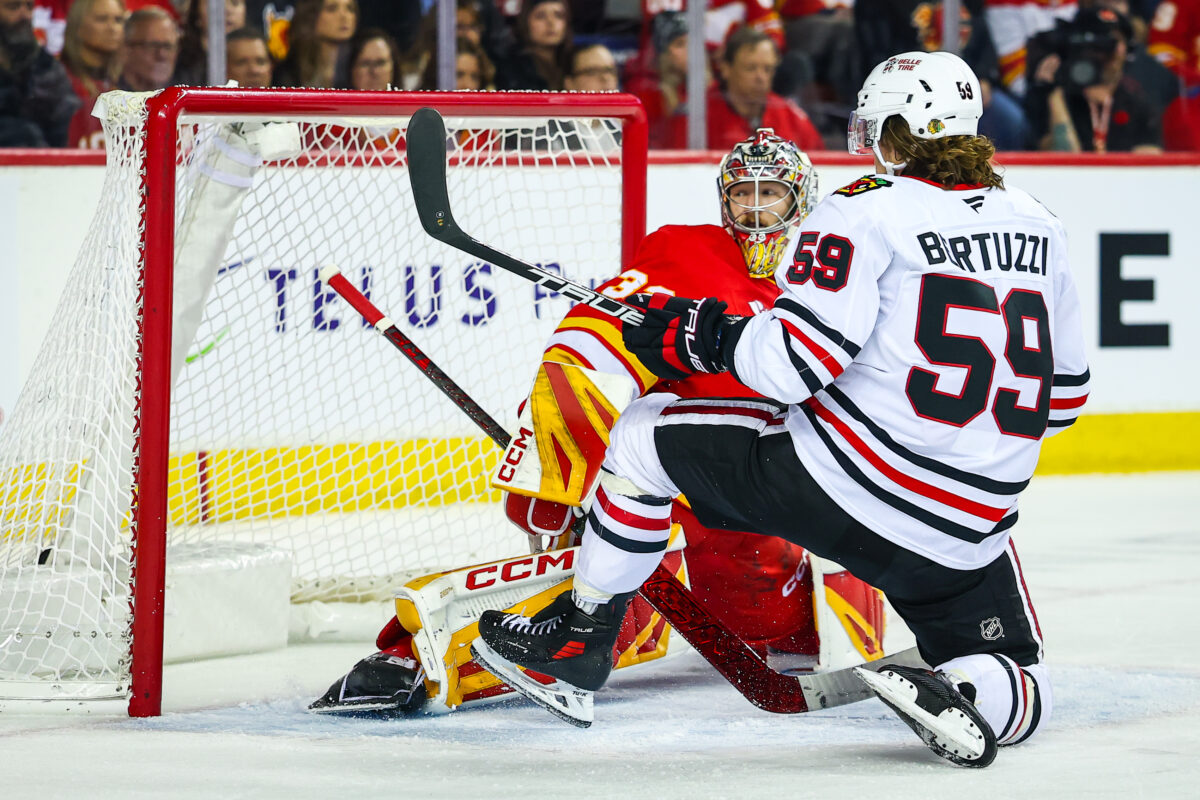 Tyler Bertuzzi Chicago Blackhawks Dustin Wolf Calgary Flames
