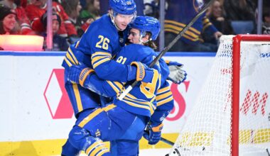 Sabres score nine in big win over Blackhawks