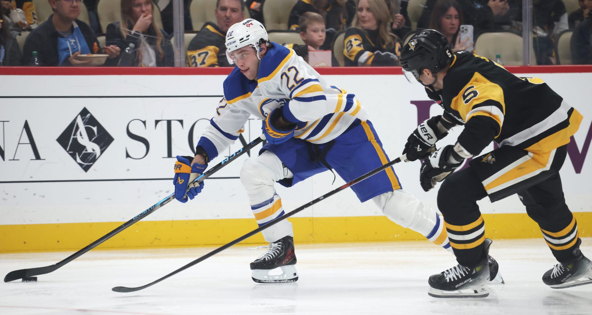 Sabres doubled up at Pittsburgh