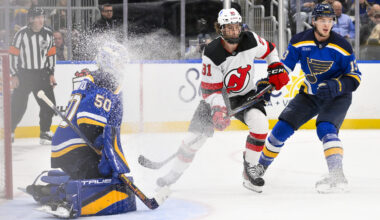 Blues and Devils Clash on a Wednesday Evening in Newark