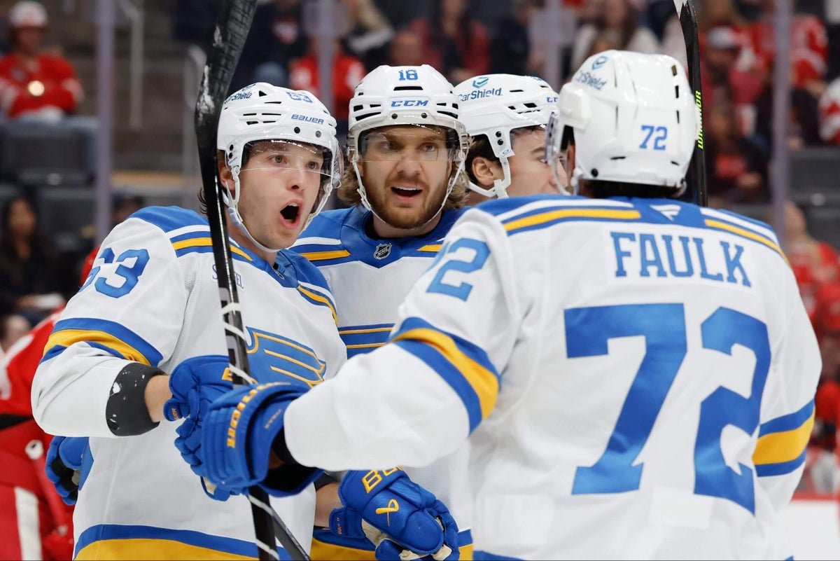 Jake Neighbours expected to return on Blues’ road trip, eager to help ‘get some good mojo going’