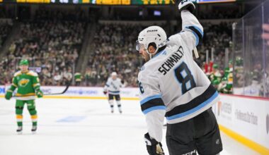 Mammoth’s Nick Schmaltz is taking a big step at the right time, with playoffs and a payday in sight