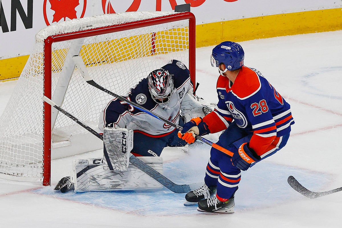 Blue Jackets fritter away late two-goal lead, lose to Oilers in OT for epic collapse