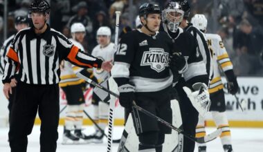 Kings’ Darcy Kuemper apologizes for sticking leg out at Bruins’ David Pastrnak