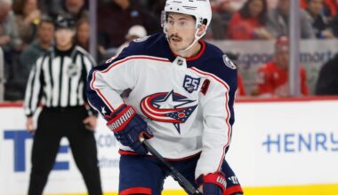 Blue Jackets’ Werenski, Olivier leave game against Capitals due to injury