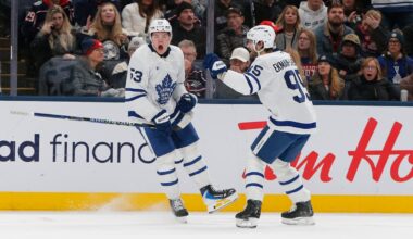 Craig Berube praises Easton Cowan for ‘ice water in his veins’ after win vs. Blue Jackets