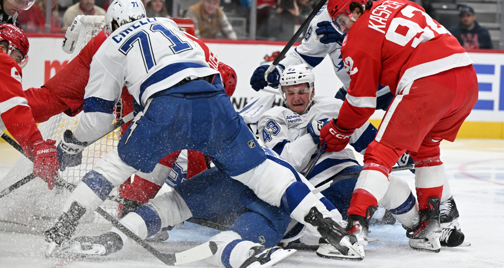 Lightning beat Red Wings, 6-3, behind pair of goals from Yanni Gourde