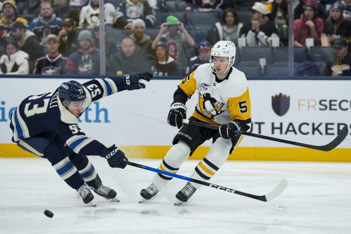 Blue Jackets cough up two-goal lead late, lose to Penguins in OT