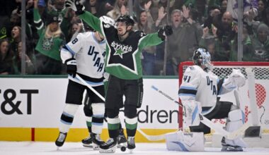 Dallas Stars forward Roope Hintz vs Utah Mammoth