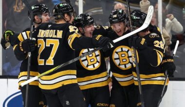 Swayman, Bruins hold off Wings for shootout victory - 98.5 The Sports Hub