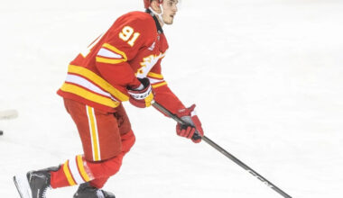 Flames call-up Yan Kuznetsov has plan for first point puck: ‘He’ll love this’