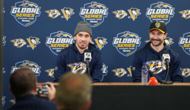 Forsberg, Wilsby, Preds Arrive in Sweden Excited for What's to Come in NHL Global Series