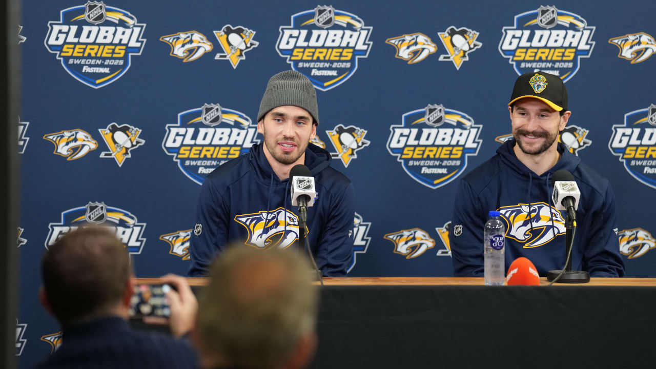 Forsberg, Wilsby, Preds Arrive in Sweden Excited for What's to Come in NHL Global Series