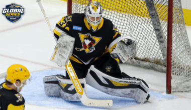Larsson 'really happy' to be in Sweden as Penguins' 3rd goalie for Global Series