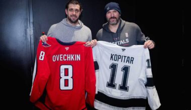 Alex Ovechkin swaps jerseys with Anze Kopitar after Capitals-Kings game: ‘You are a goal-scoring machine!’