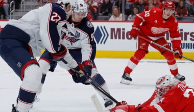DeBrincat scores in overtime as the Red Wings beat the Blue Jackets 4-3