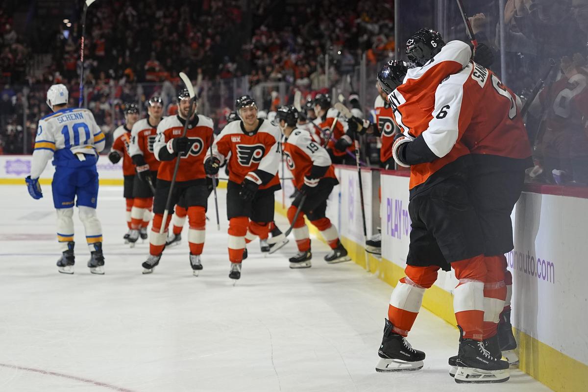 Sanheim's OT Winner Helps Flyers Rally Past Blues