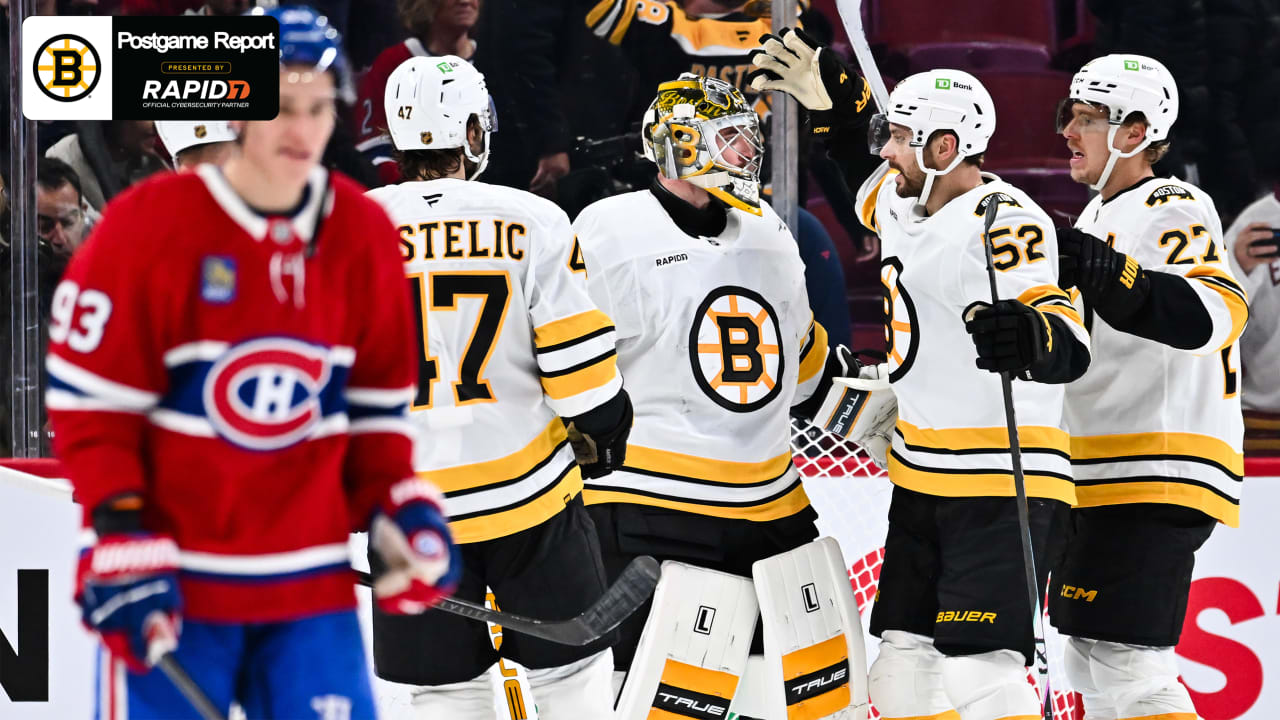 Bruins Go 7-for-7 on Penalty Kill, Hold Off Canadiens to Stay Hot
