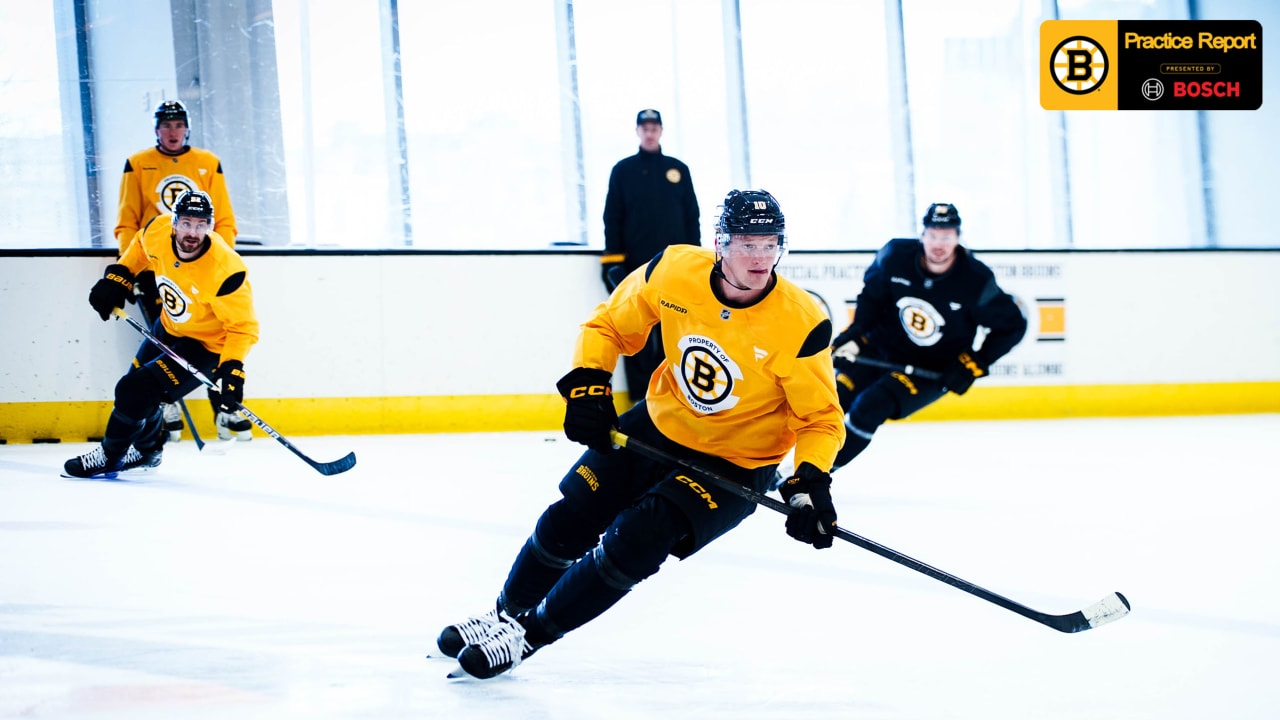 Practice Report: Bruins Prepare for Four-Game Road Trip
