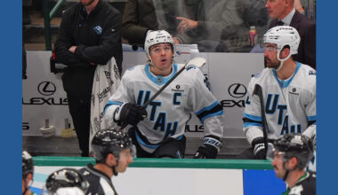 Mammoth's Clayton Keller plays in 4-3 loss to the Stars one day after father's death