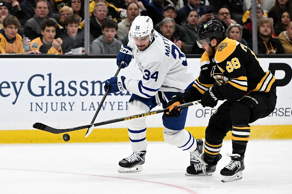 David Pastrnak & Auston Matthews (© Brian Fluharty-Imagn Images)