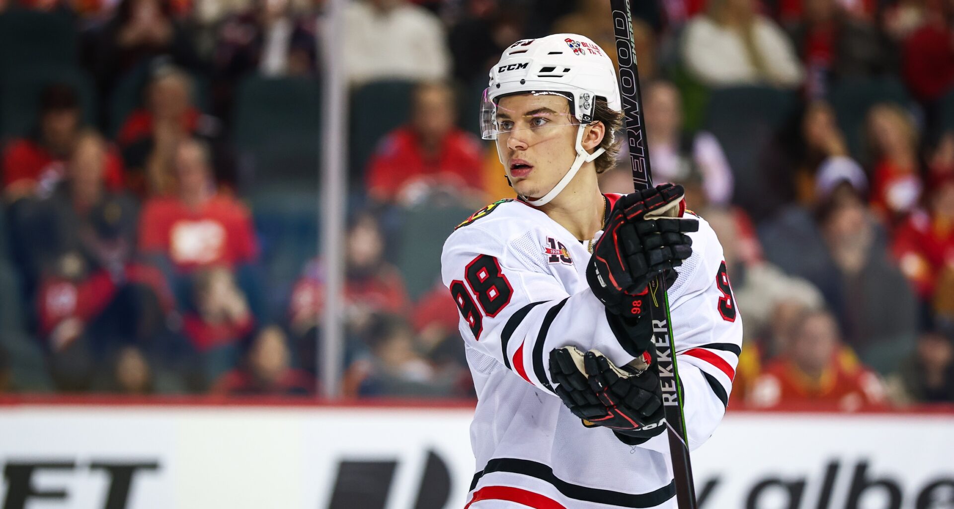 Connor Bedard wears the 'A' on Chicago Blaackhawks sweater