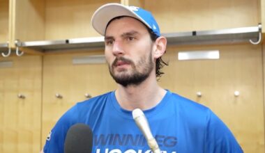 Connor Hellebuyck will miss upcoming game against Capitals after undergoing minor knee surgery