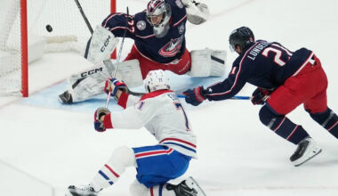 Canadiens start shooting and earn point with 4-3 shootout loss in Columbus