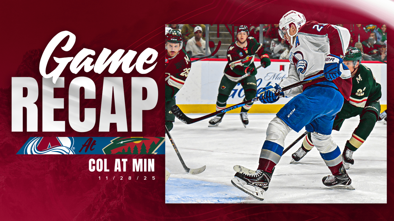 Avalanche Falls 3-2 to Wild in Shootout